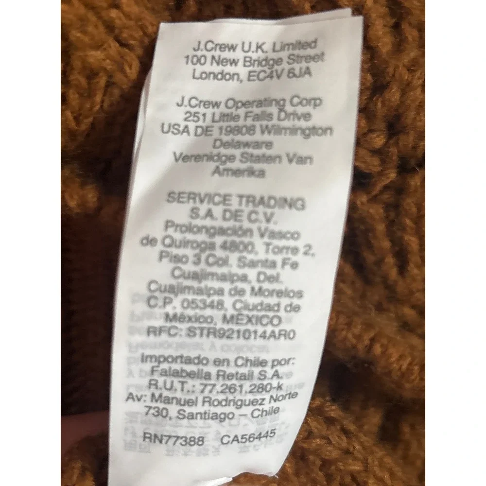 Madewell Womens Cedar Brown Pointelle Mock Neck Merino Alpaca Blend Sweater M - Picture 5 of 5